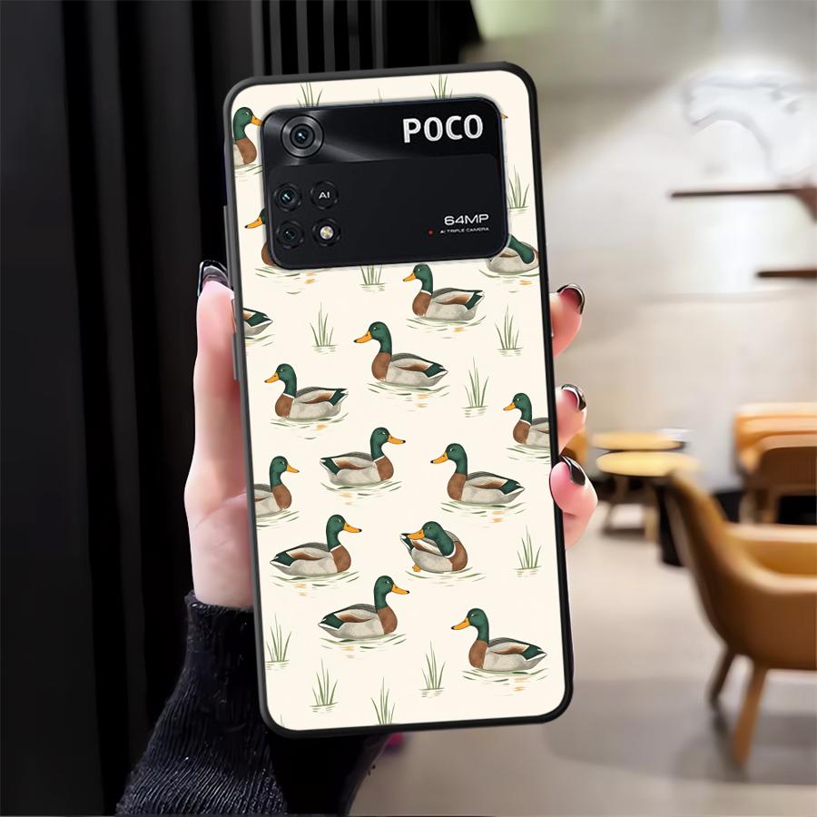 

Cartoon Duck Case for Xiaomi Poco F8 F1 C50 C61 M3 M4 M7 C71 F3 X3 X4 X5 X7 Pro M5 C75 Funda Phone Cover Poco M3 Pro 5G