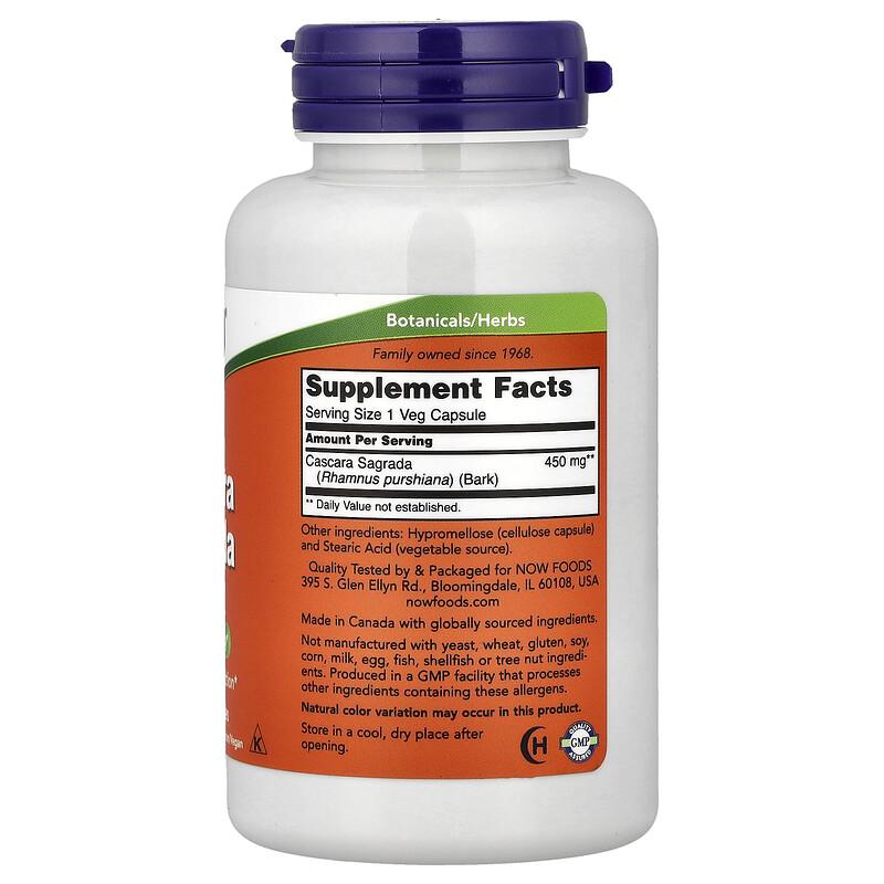 Cascara Sagrada, 450 Mg, 100 Veg Capsules