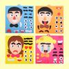 Non-Woven Five Sense Organs DIY Assembling Puzzle Jigsaw Children Training Toy