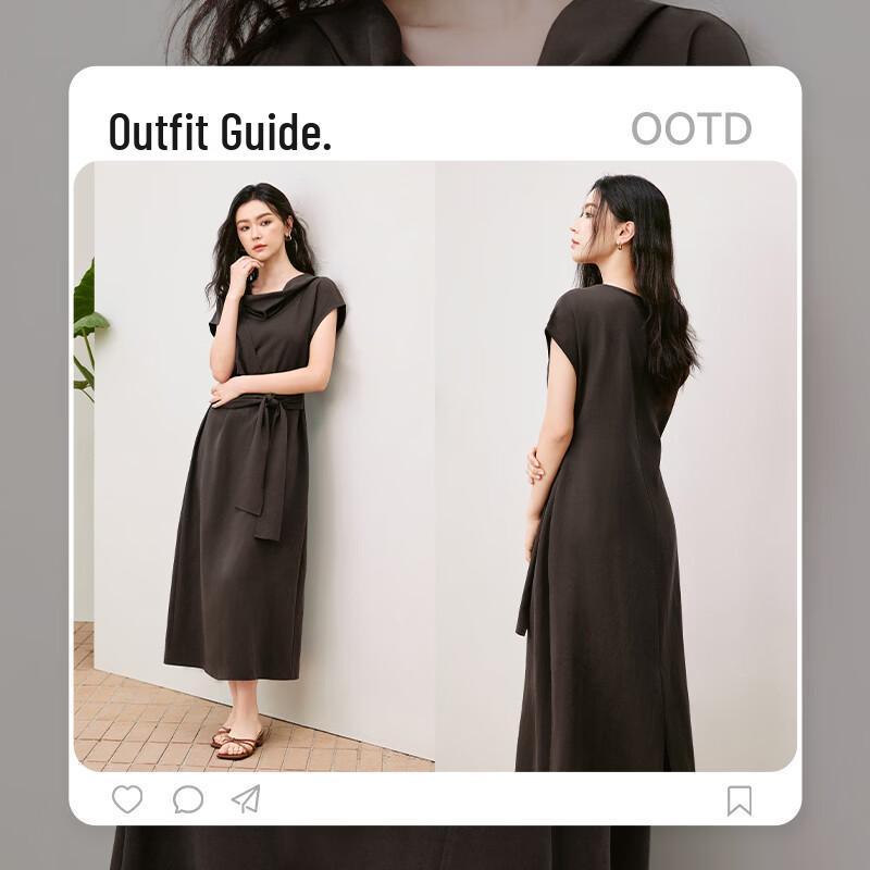 EICHITOO Women's Summer Drape Neck Raglan Sleeve Long Dress