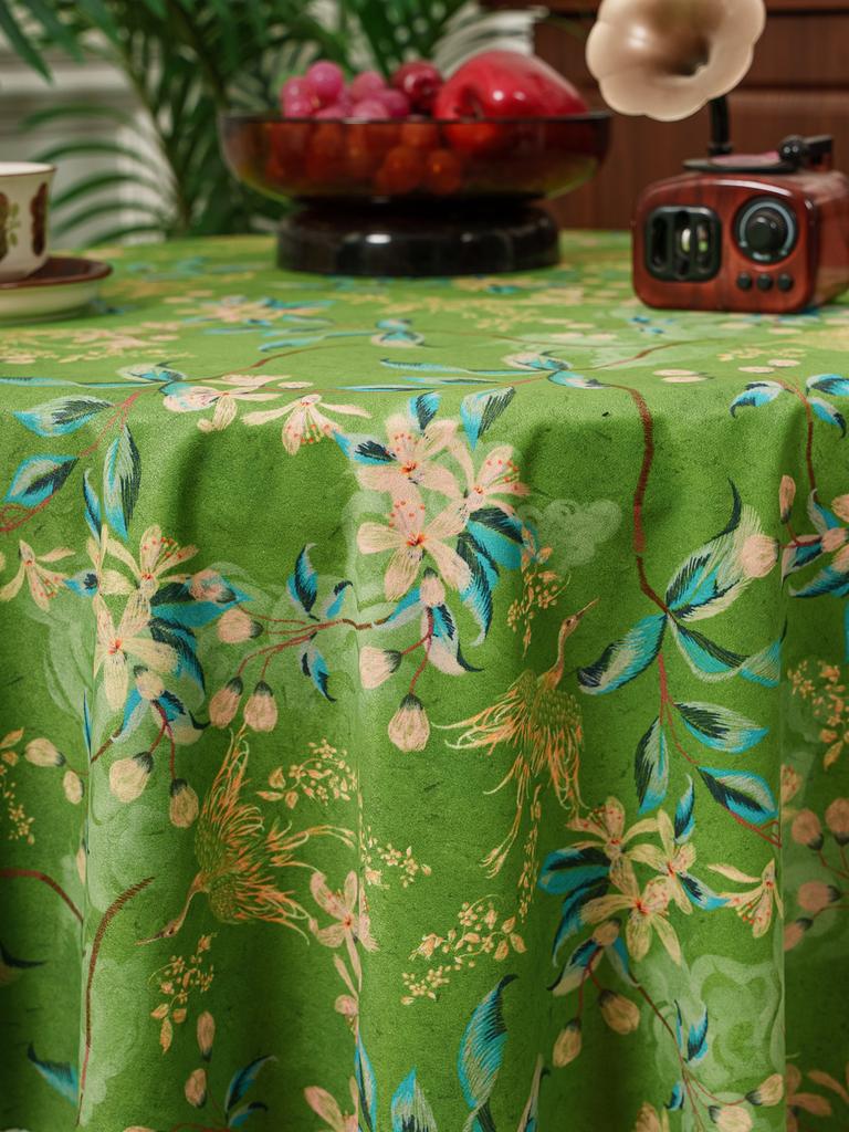 French Atmosphere Sensation Fabric Tablecloth Vintage High-End Restaurant Home Use Lace Trim Mink Cover Tablecloth