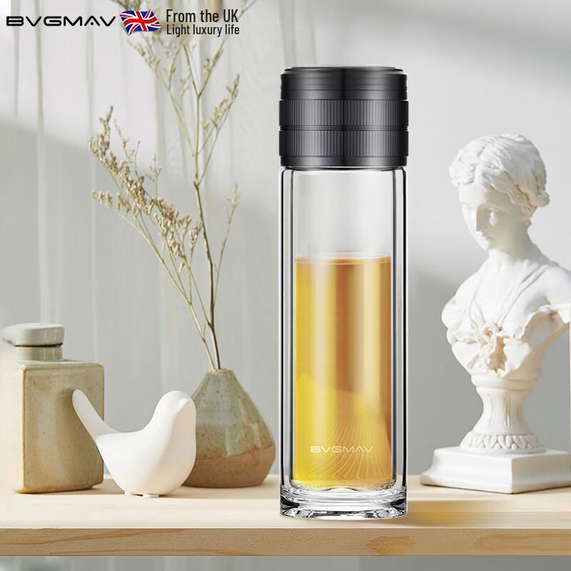 Baoweima Double-Wall Glass Tea Infuser Bottle