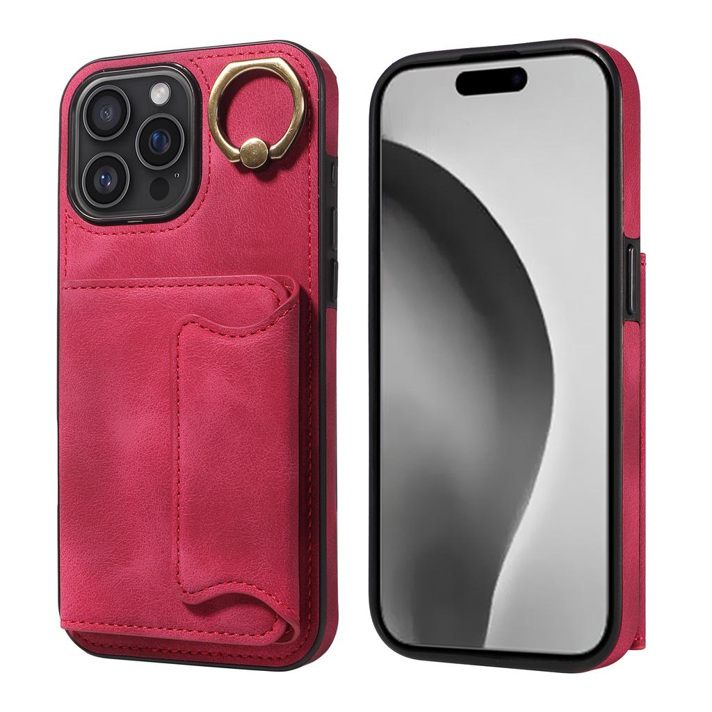 Ring Bracket Card Holder Slots Cover Phone Case for iPhone 16 Series.for iPhone 16,iPhone 16 Plus,iPhone 16 Pro,iPhone 16 Pro Max