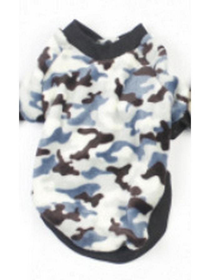 Maskáčová plyšová mikina pro bišonka: Roztomilé, odolné proti špíně, univerzální oblečení pro domácí mazlíčky na podzim a zimu