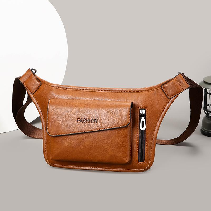 New Men's Vintage Chest Bag Waterproof Large Capacity Crossbody Single Shoulder Bags with Sport Small Messenger Bags