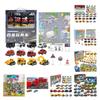 Weihnachts-Countdown-Kalender Auto Blind Box 24 Tage Legierung Feuerwehrwagen Set Spielzeug