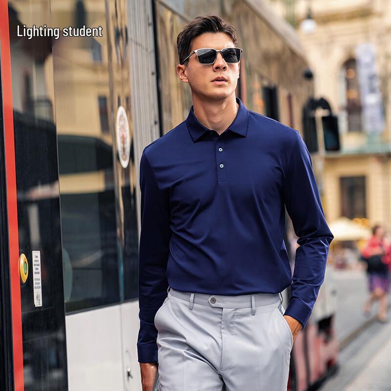 Men s Mercerized Cotton Long-Sleeve T-Shirt L (175)