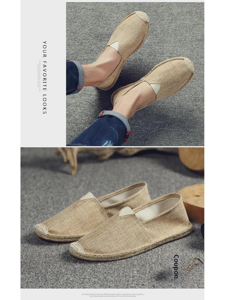 Retro Low-Top Espadrilles: Breathable, Sweat-Absorbing, Classic Loafers (Not Washable)