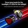 BUCKOLS Bicycle Lights Set Ultralight Front and Rear Bike Light COB LED Bicycle Warning Light Rechargeable MTB Rear Lights 7