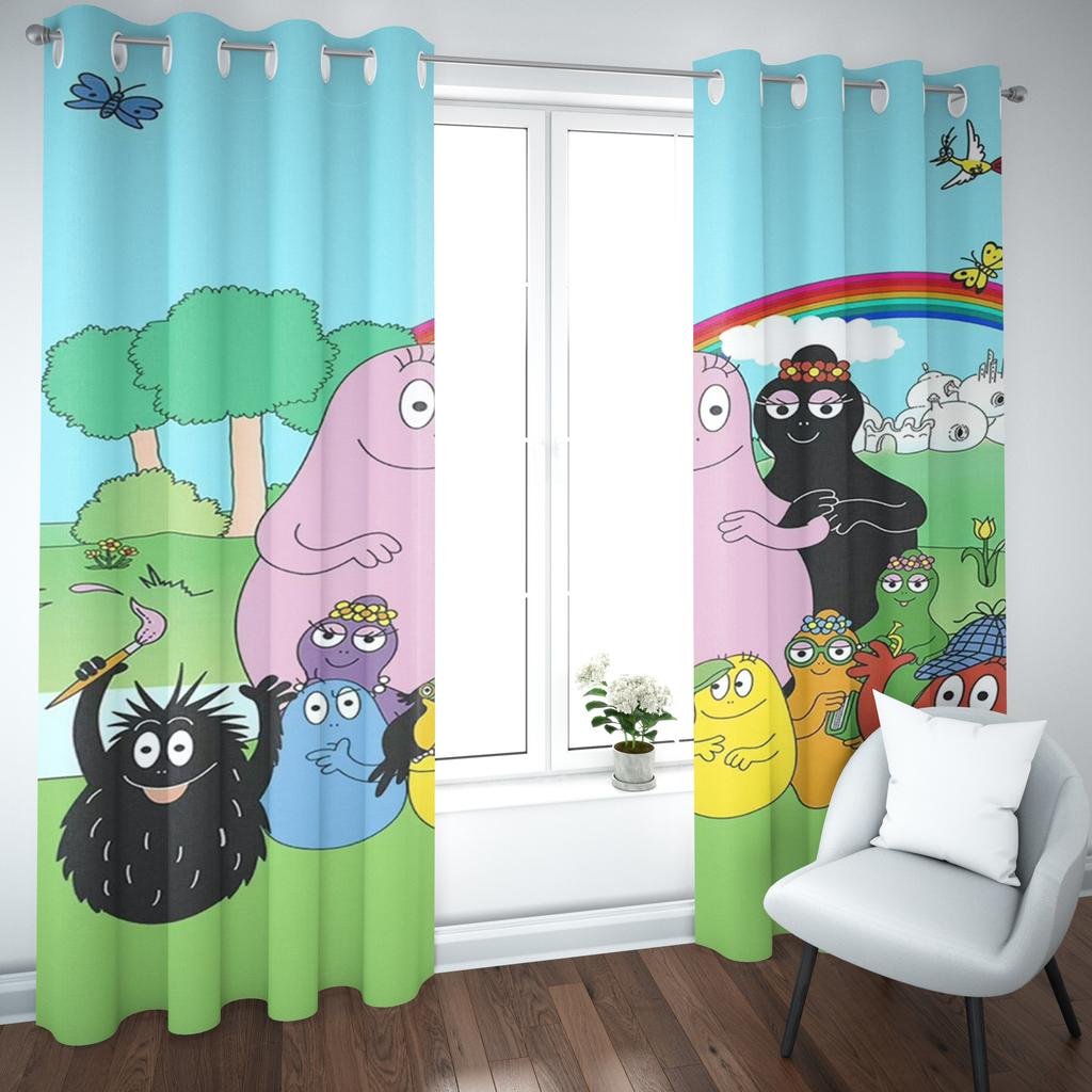 Barbapapa Cartoon Curtain Bedroom Window Animation Blackout Children Room Fashion Style Home Decoration