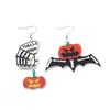 Fully Managed Environmentally Friendly Acrylic Earrings, Personalized Halloween Pumpkin Bat Earrings 1 Pair Of Earrings