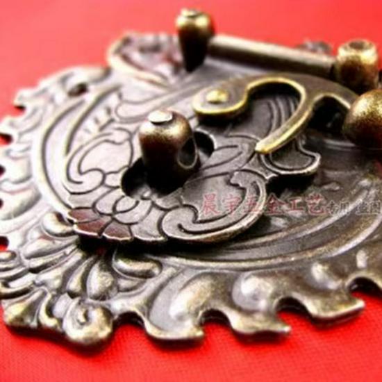 Cheng Yu A074 Antiker Zinklegierungsverschluss für Geschenkkörbe, Weinkisten oder Holzkisten