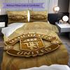 Glory Manchesters Emblematic Pride Three-piece set (1 * duvet cover + 2 * pillowcase, without core) 2D Flat Christmas birthday gift