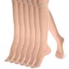 6 Pair Knee High Pantyhose For Women, Nylon Knee High Stockings For Women, Trouser Socks For Work Uniform Dress