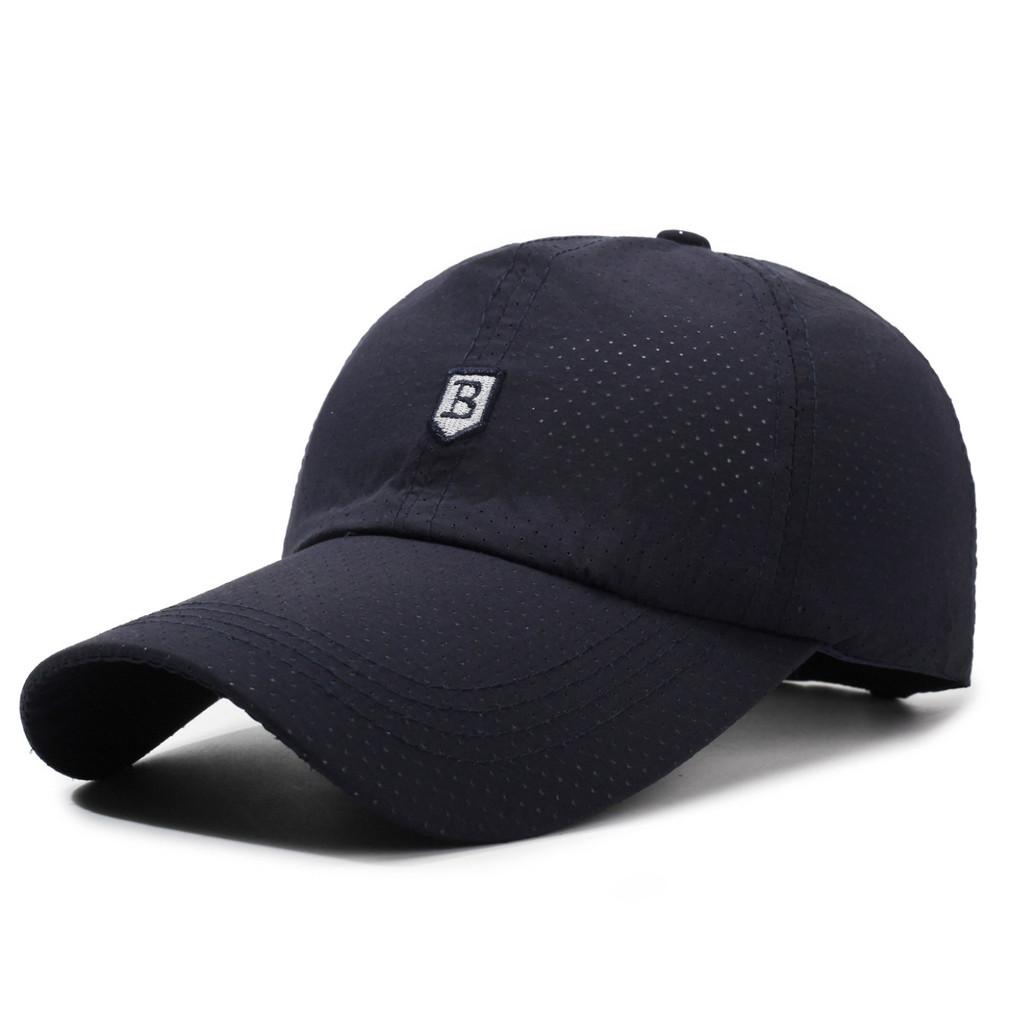 B Embroidery Letter Duckbill Baseball Cap Cotton Adjustable Sun Hat Protection
