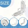 A set of 50pcs,including 10pcs 90-degree right-angle brackets with 40screws,L-shaped bracket hardware for wooden shelves,chairs