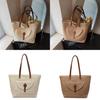 Minimalist Woven Straw Bag For Summer Beach Vacation With Large Capacity For Women