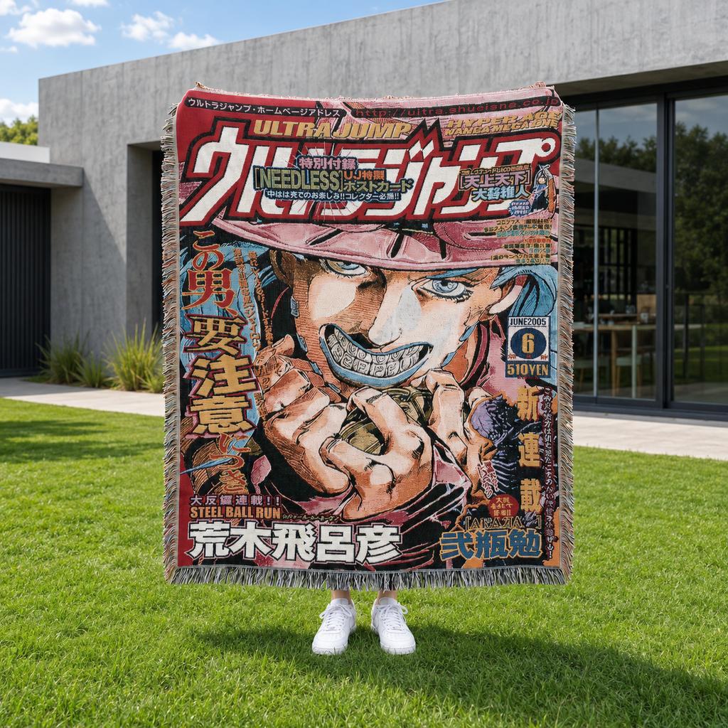 Custom Size Anime Woven Blanket Soft Home Cover Blanket for Couch Bed and Chair