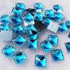DIY 80pcs 12mm Crystal Acrylic Rhinestones Flatback Square Gems Strass Stone For Clothes Dress Craft -A54