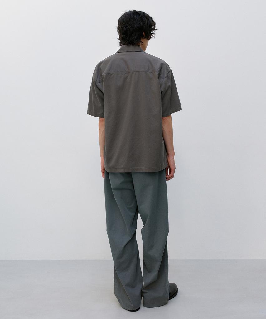 INSILENCE Cotton Tencel Fatigue Shirt Ash Brown