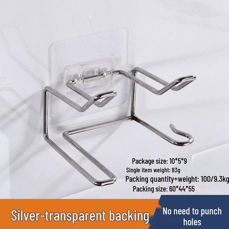 

Настенный держатель для фена из нержавеющей стали без сверления для ванной комнаты