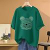 Short-sleeved T-shirt Women's Summer Loose Retro Cartoon Bear Half-sleeved Top