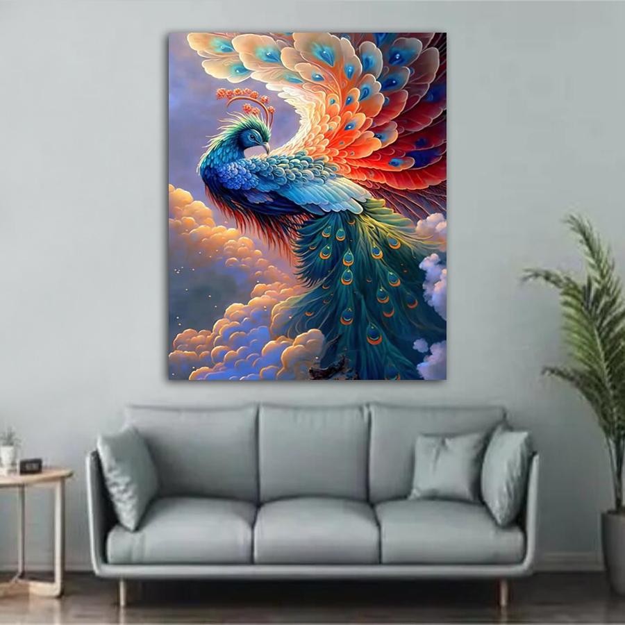 Diamond Painting New Arrivals Animal Peacocks Phoenix Diy Full Square Round Drill Rhinestone Embroidery Mosaic Cross Stitch Kits Wall Decor FG1801