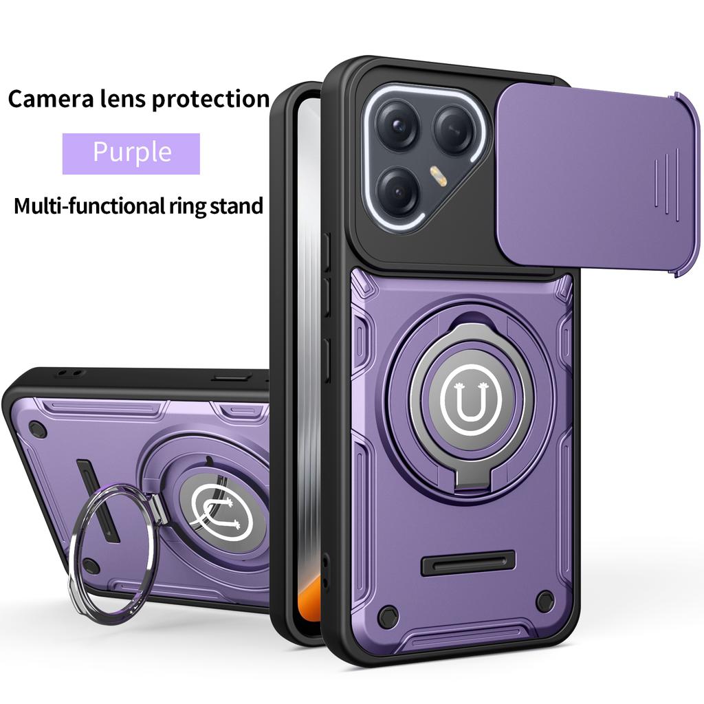 Rutschfeste Armor Stoßfeste Hülle Für Tecno Pova 7 Ultra 5G LJ9 Kameraschutz Drehbarer Ringständer TPU Kunststoff Handyhülle