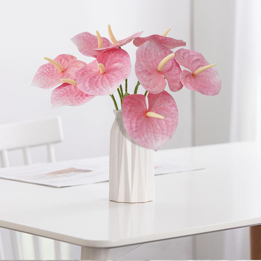 23,6-calowe Duże Sztuczne Kwiaty Lilia Anthurium do Domu Ślubu Wesela Festiwalu Imprezy Sklepu Dekoracja Dekoracja Domu