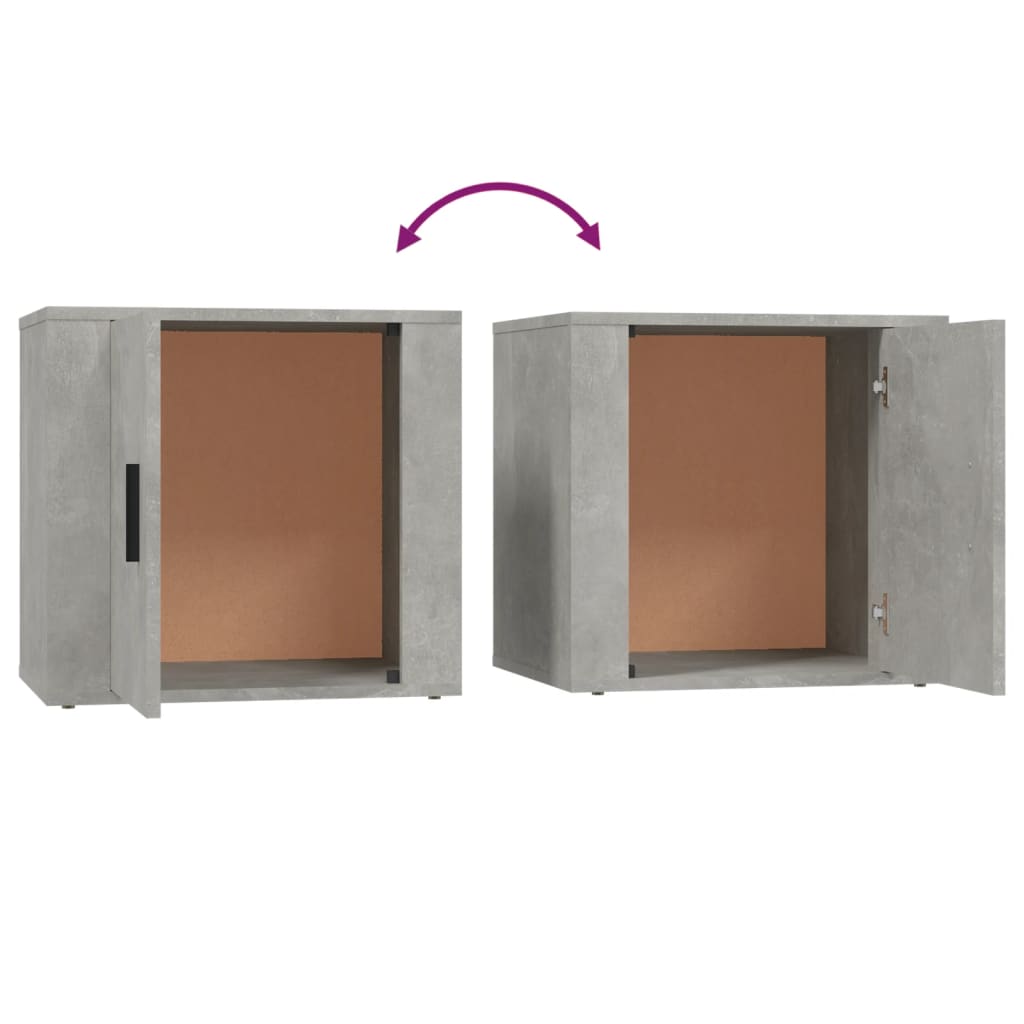 Nightstand Concrete Grey 50x39x47 Cm