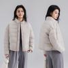 Autumn and winter light and fashionable short stand-up collar cotton-padded clothes women's winter casual versatile thin cotton women's cotton-padded