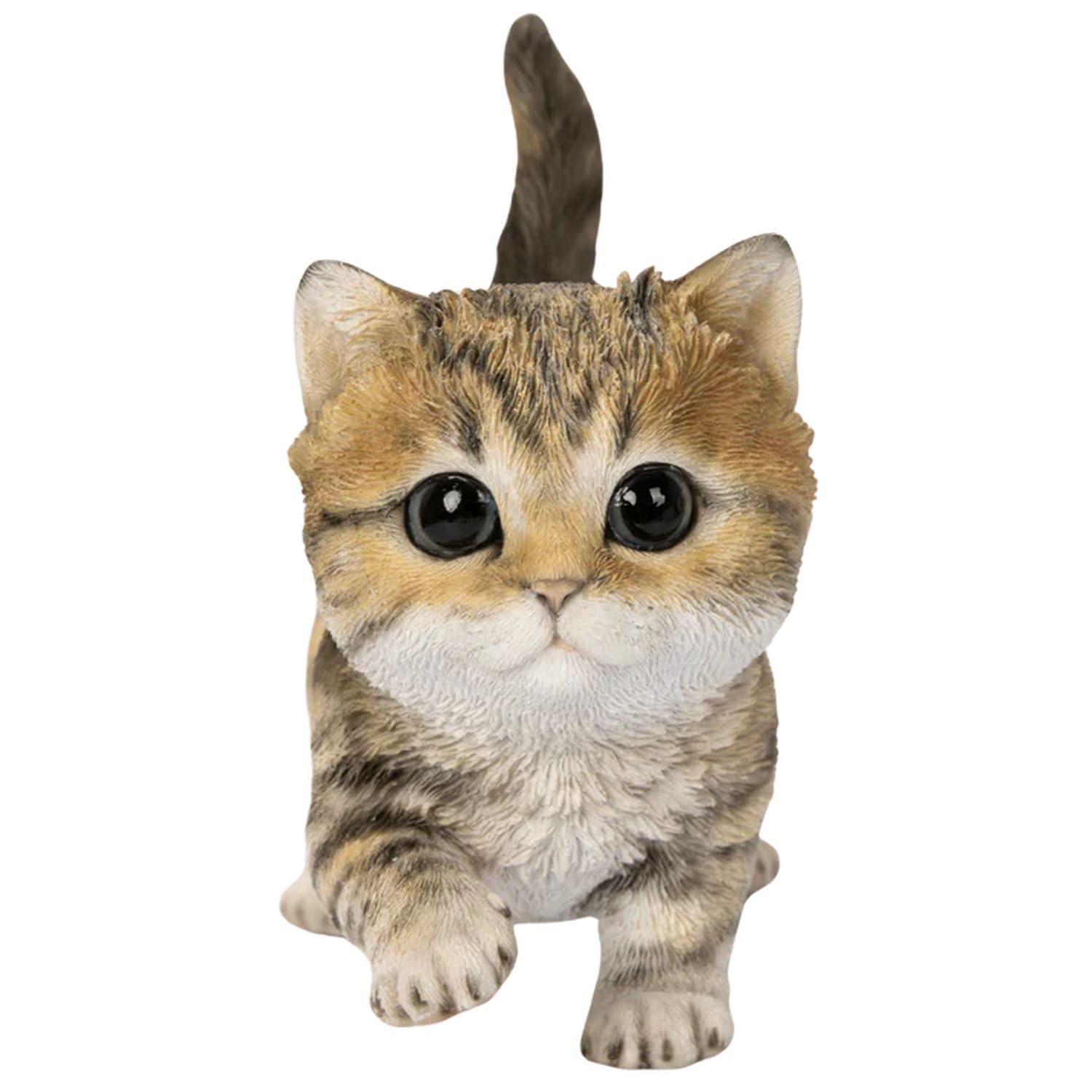 

Ubia Walking Tabby Cat, 15.5 x 7.5 x 13cm, Doll Figurine, Animal Ornament, Garden Decoration, Realistic, Cute Cat, H24163