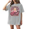 Women's Short Sleeve Casual Tee - Letter Print Fashion Top for Everyday Wear and Summer Outfits