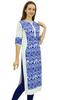 Phagun Women's Designer Straight Black Kurta 3 4 Sleeve Printed Casual