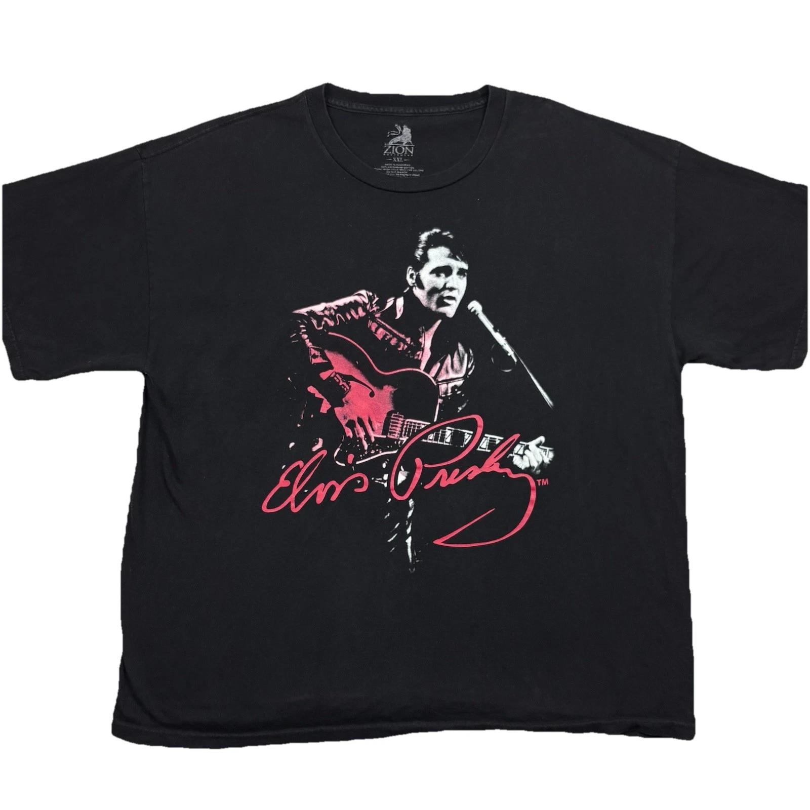 Elvis Presley Zion Rootswear Graphic Print Music 100% Cotton T-shirt Mens Tees Top Size 2XL XXL Music Tee S