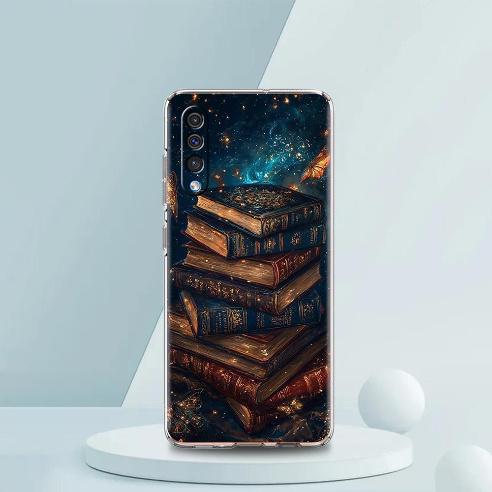 

Transparent Phone Case for Samsung Galaxy A16 A14 A12 A22 A24 A42 A02 A06 A20 A30 A40 Soft TPU Cover Creative And Beautiful Book Samsung A10s