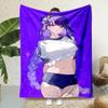 Anime Sport Girl Pattern Flannel Printed Blanket Suitable for All Seasons Suitable for Living Room Office Sofa and Travel