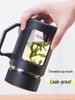 ZISIZ Large Capacity Glass Water & Tea Bottle with Crystal Filter