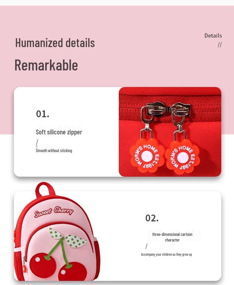 1-3 Year Old Kids' Anti-Lost Cartoon Backpack - Lightweight & Cute for Girls' Outings