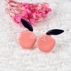 Pink Pomegranate Stud Earrings Cartoon Cute Delicate Small Temperament Elegant
