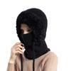 ZVCXOE Winter Knit and Neck Warmer and Warm Beanie Cap for and Head Circumference Black Women's Hat, Balaclava, Set, Soft, Windproof, Fleece-Lined,