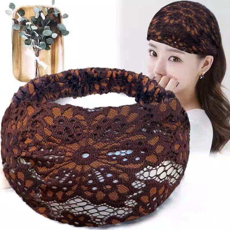 

Тонкие полые кружевные повязки на голову для женщин, сексуальные аксессуары для волос, широкие повязки для волос, модная повязка на голову, тканевая повязка для волос, обертывание, головные банданы