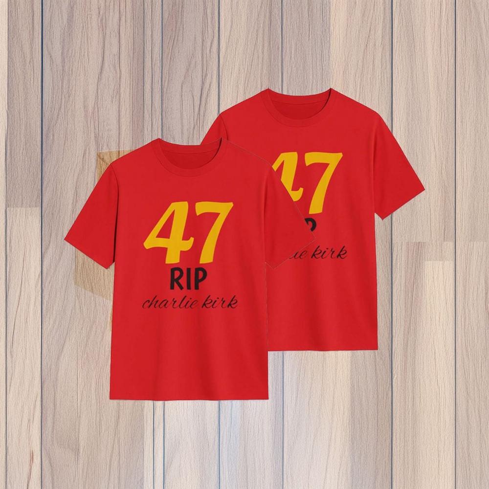 Charlie Kirk 1993 - 2025 Short Sleeve Shirt all size red Unisex T-Shirt XXXL