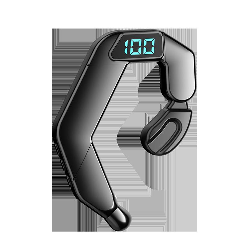 V19 Bluetooth-Ohrhörer: Neues Modell mit Digitalanzeige, einzelner Ohrbügel, Nicht-In-Ear-Design für Sport & Business.