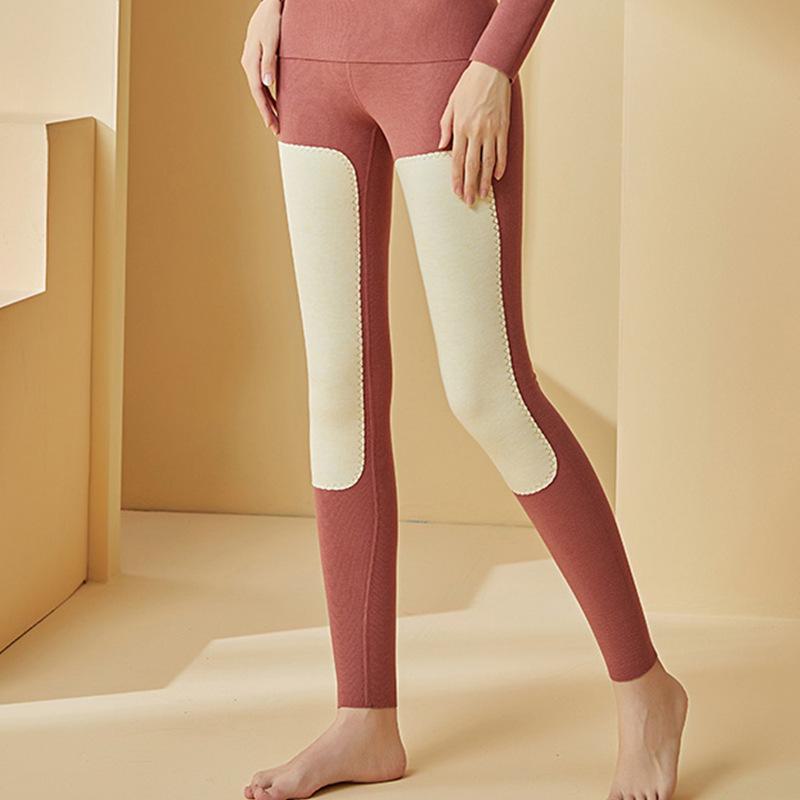 Aoweizi Women's Silk & Hyaluronic Acid Thermal Underwear Set - Autumn/Winter, Plus Velvet Thickened.