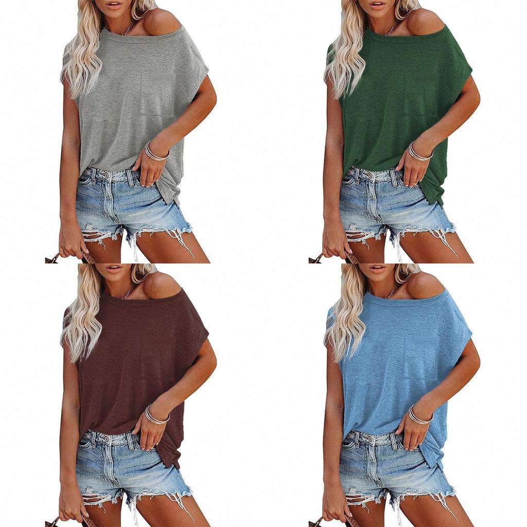 Floral Print T Shirt For Women With Spliced Design And Cotton Blend Fabric For Casual Wear