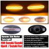 2pcs Dynamic LED Side Marker Turn Signal Lights Indicator Amber Repeater Car Lights For Suzuki Swift Jimmy Vitara SX4Turn Signal 2