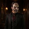 Adult Scary Party Mask Halloween Horror Mask, Creepy Latex Adjustable Strap Fancy Realistic for Cosplay Costume Haunted House Prop Stitched Mouth
