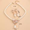 Pearl Necklace Earrings Set For Girls All  Novel Alloy Gold And Silver Two-Piece Set