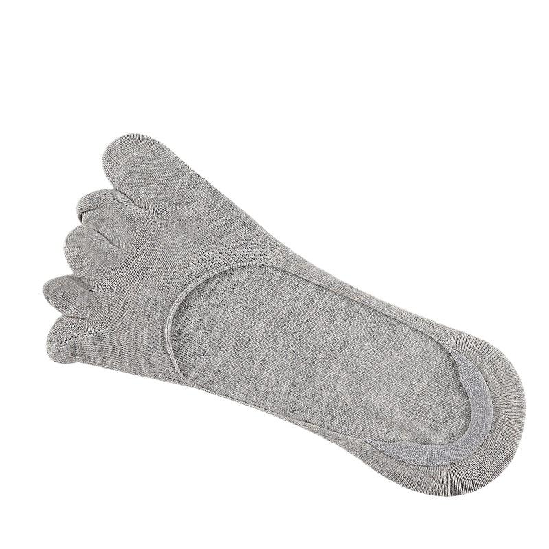 New Five-finger Socks Women's Silicone Summer Toe Socks Summer Thin Shallow Mouth Invisible Boat Socks Men